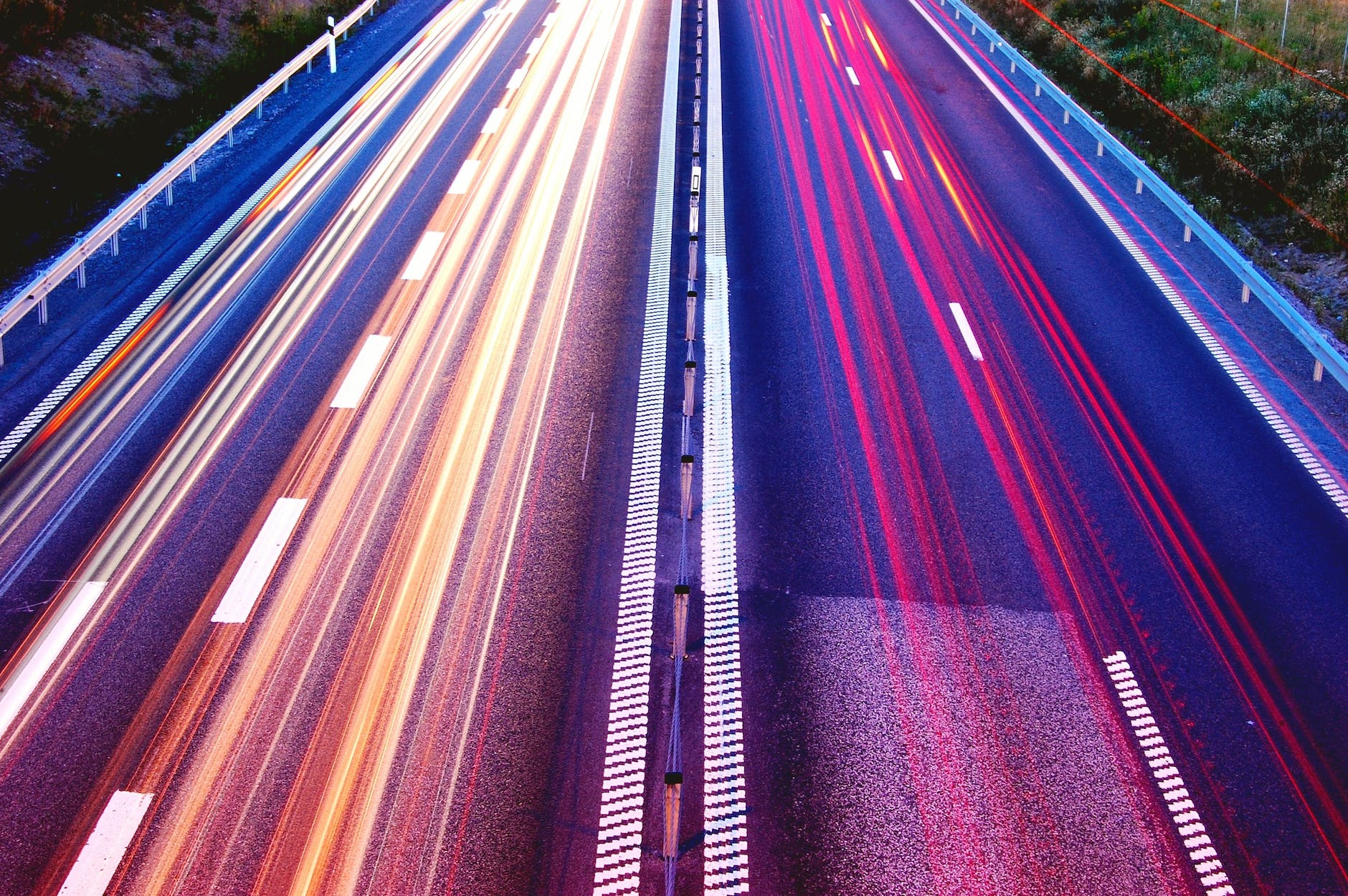 time lapse photography of road